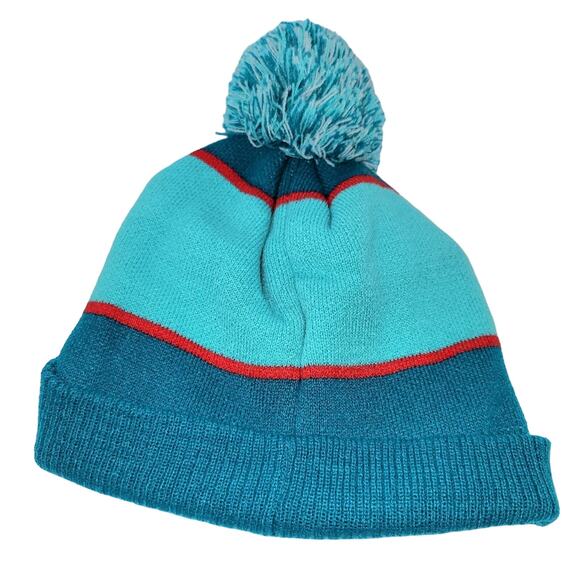 Cirque Ski Hat Beanie Womens Mens Girls Boys Pompom Winter Turquoise Blue NEW - Picture 2 of 7